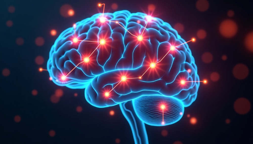 Conceptual representation of dopamine system linked to pleasure and reward cycle