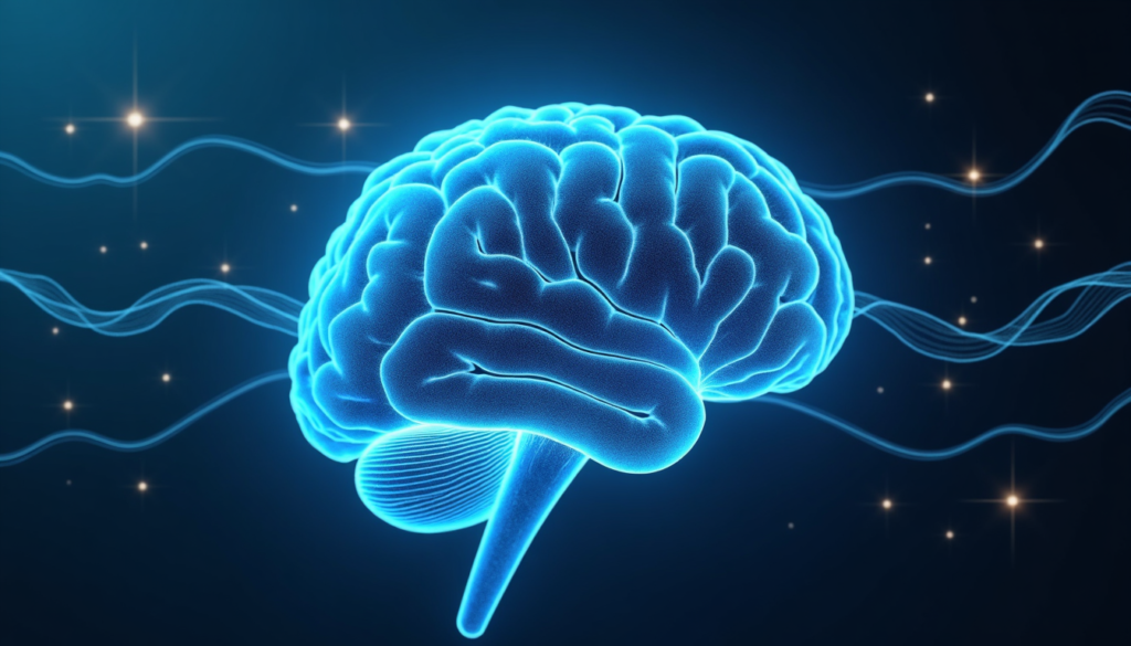 Conceptual image of brain highlighting focus and rest recovery