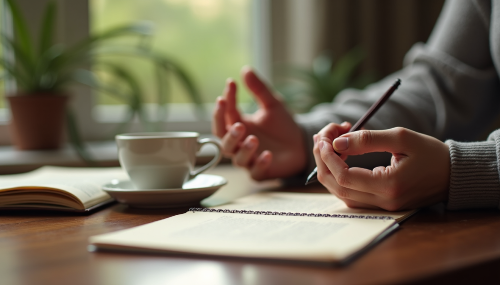 Person enjoying balanced routine through nutrition, hydration, and activity