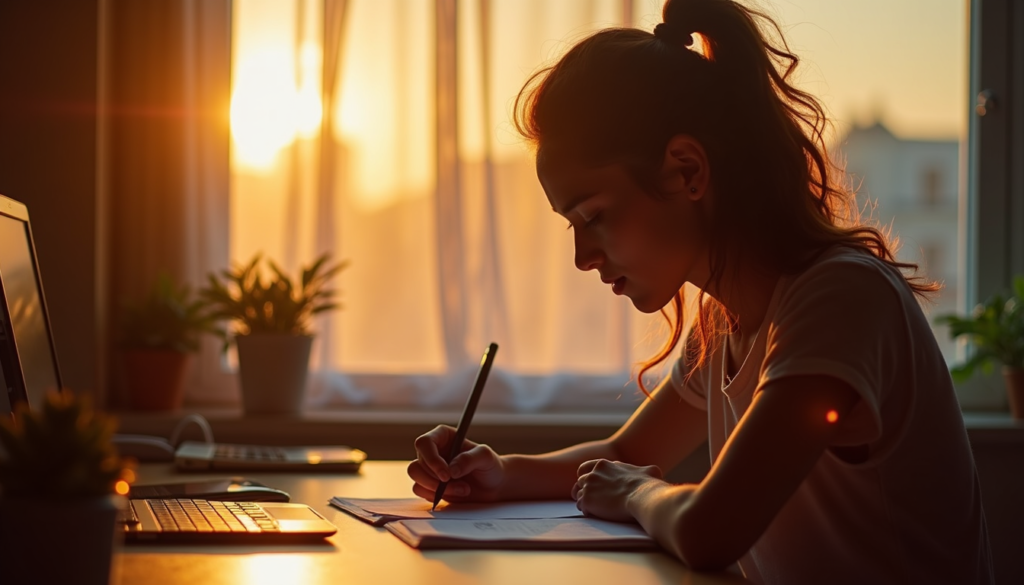 Individual writing reflections to manage pain through mindful awareness